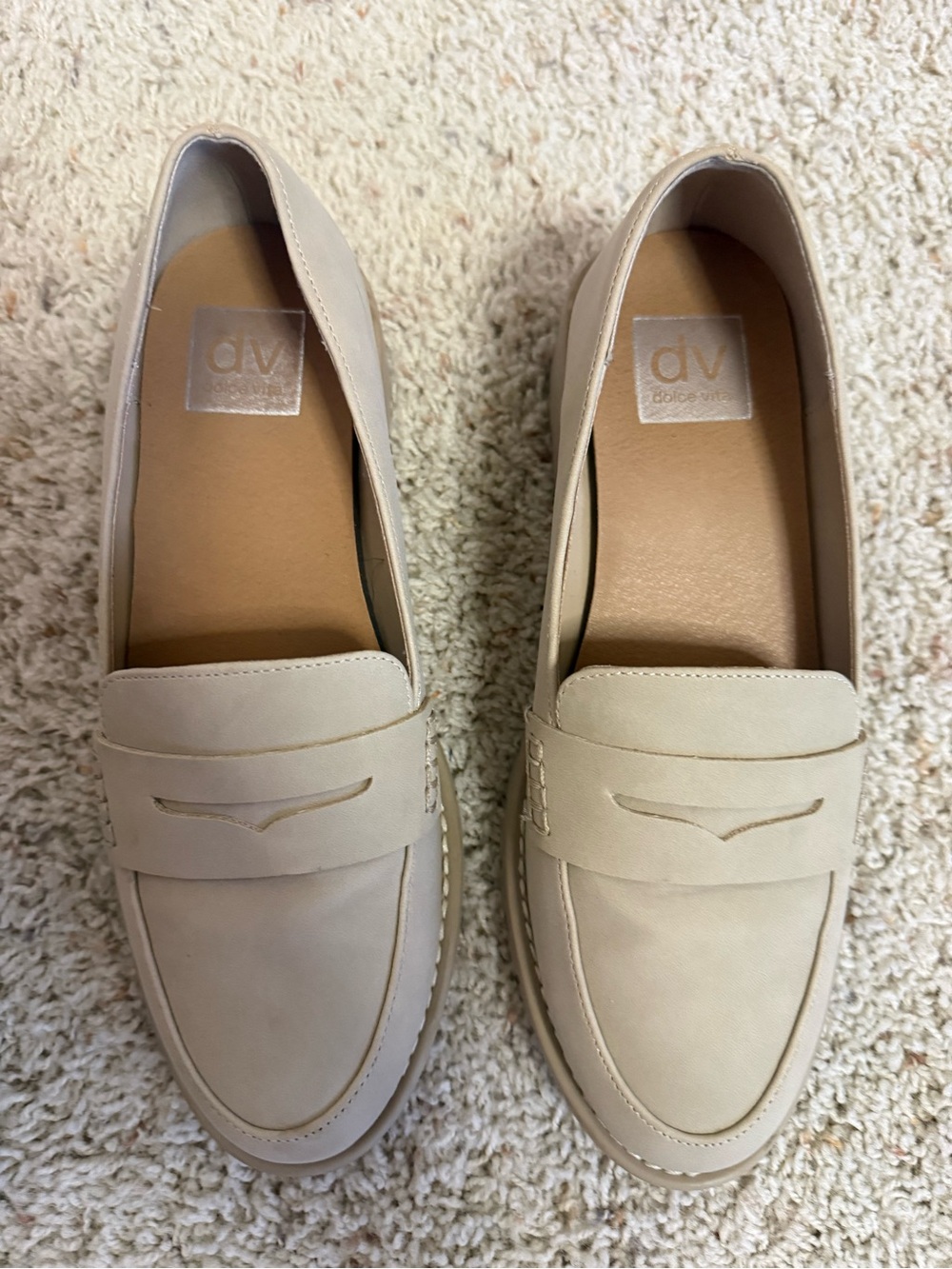 DV by Dolce Vita Neutral Beige Penny Loafers